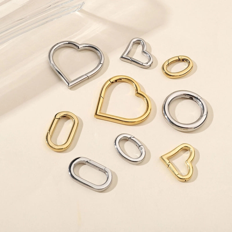 3 PCS/Package 13*22mm 18*13mm 30*30MM Titanium Steel Geometric Jewelry Accessories Jewelry Buckle