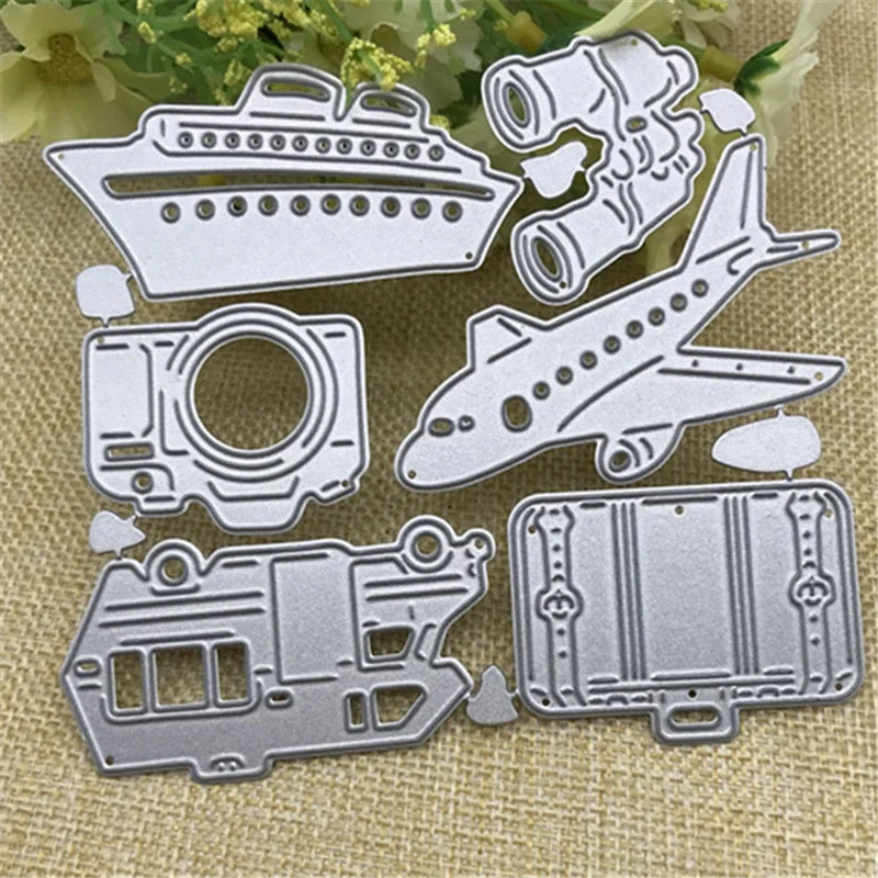 Travel Metal Cutting Dies Stencils Scrapbooking Decorative Embossing Folder Carbon Steel Paper Card DIY Die Cuts