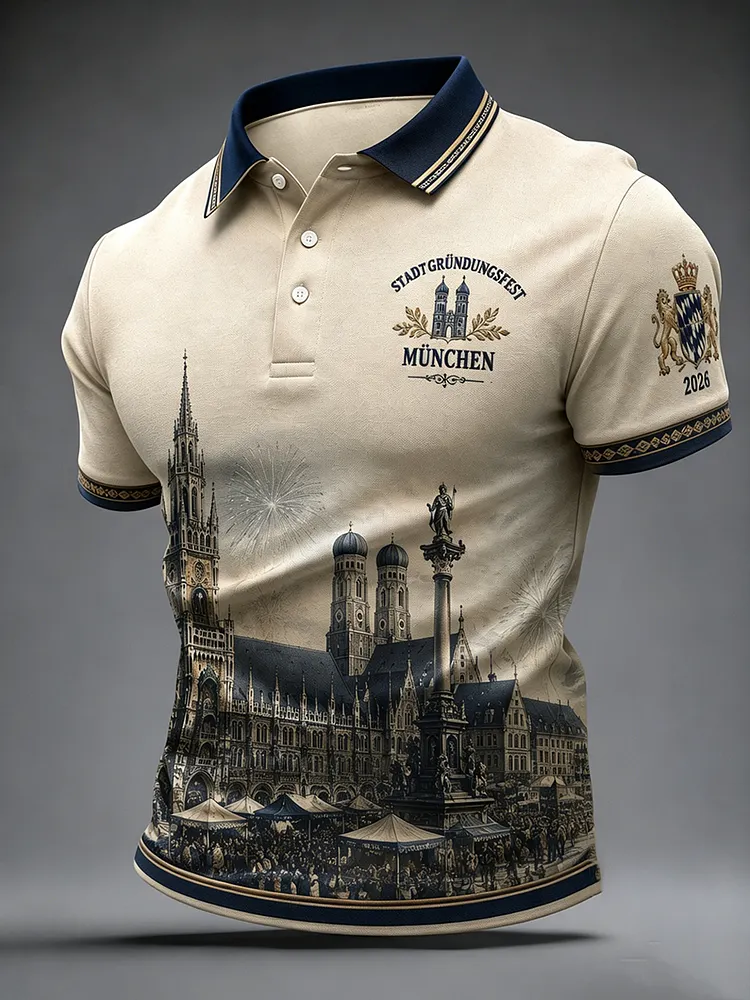 Herren-Stadtgr&uuml;ndungsfest-2026-Shirt mit kurzen &Auml;rmeln