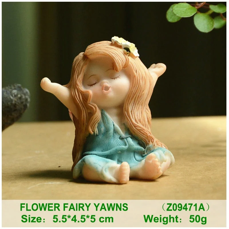 Everyday Collection Angel Figurine Miniature Fairy Garden Ornament Leaf baby Christmas tree Decoration for Home Child Gift