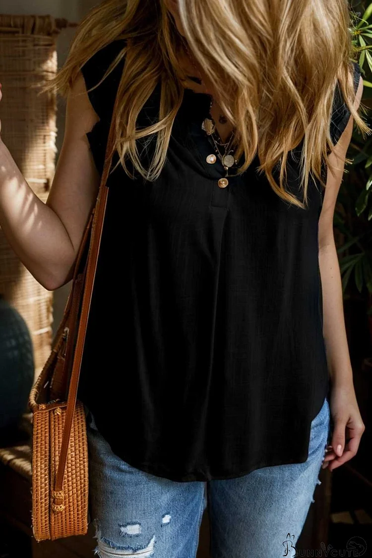 temperament commuter ruffle stitching v neck pullover sleeveless vest