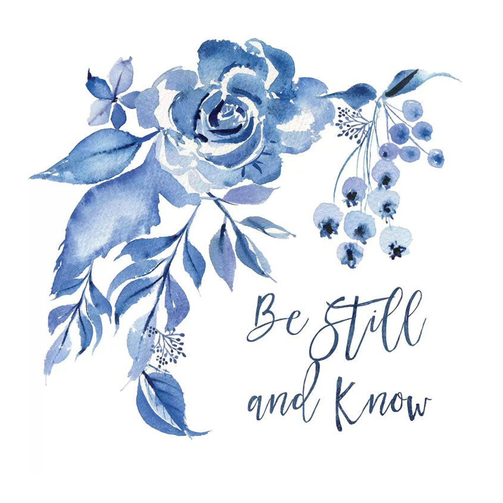 Ink Flower-Paint by Numbers-8"x8"/20x20cm