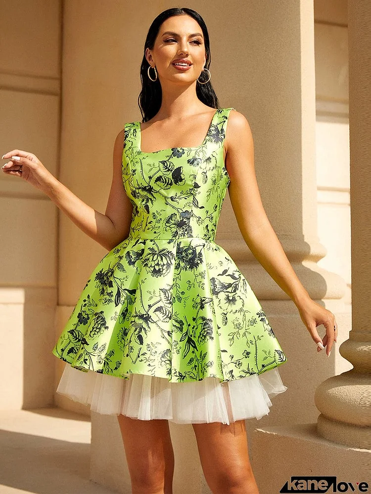 A-Line Sling Homecoming Dress RH30011