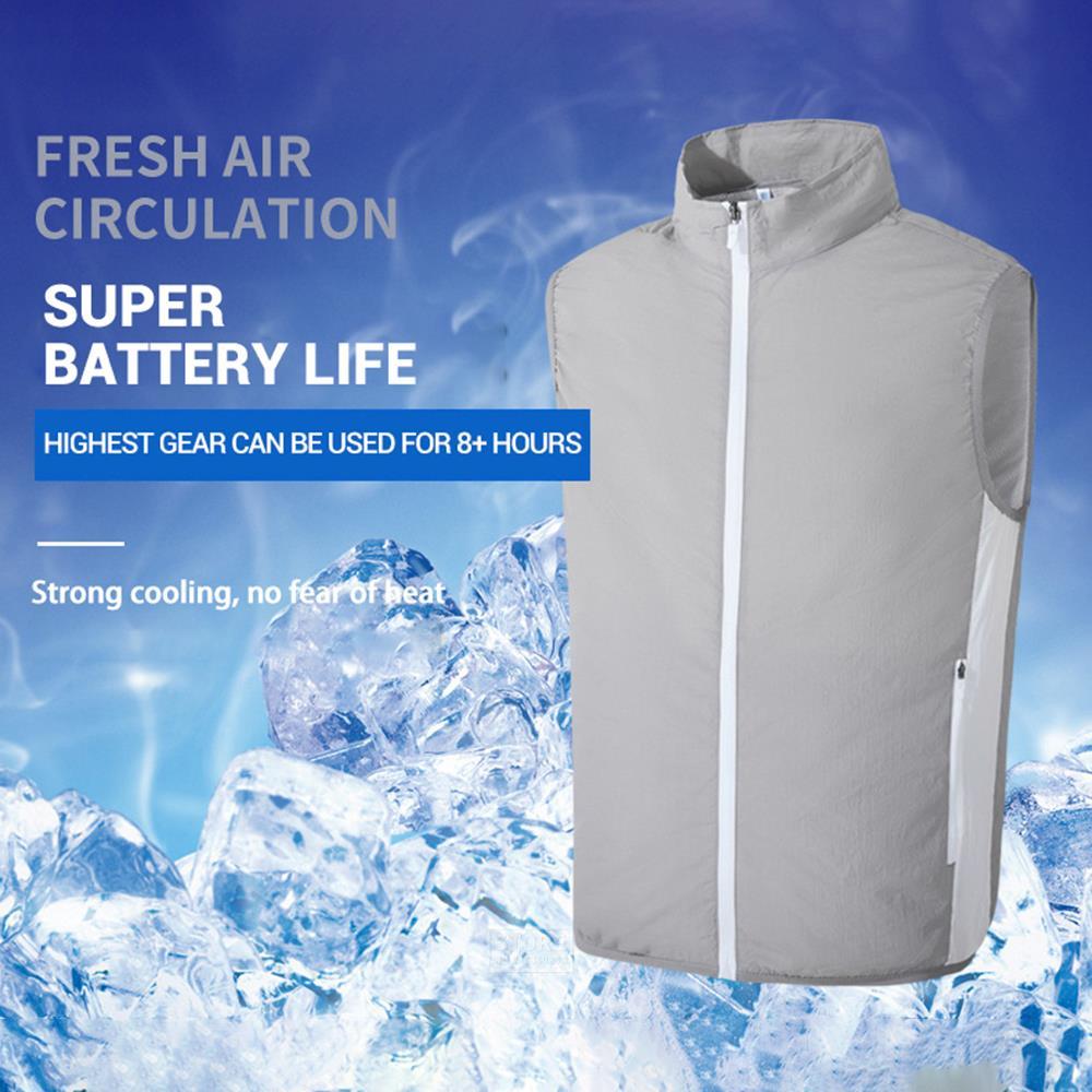2023 Men's Ice Vest Fan Air Conditioning Jacket for Hot Weather