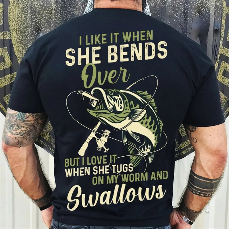 Men's Fishing Print T-Shirt