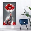 Flowers Lady-Full Round Diamond Painting(40x70cm)