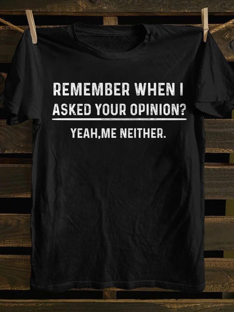 Teecade Teecade Funny Humor Your Opinion Funny T-shirt