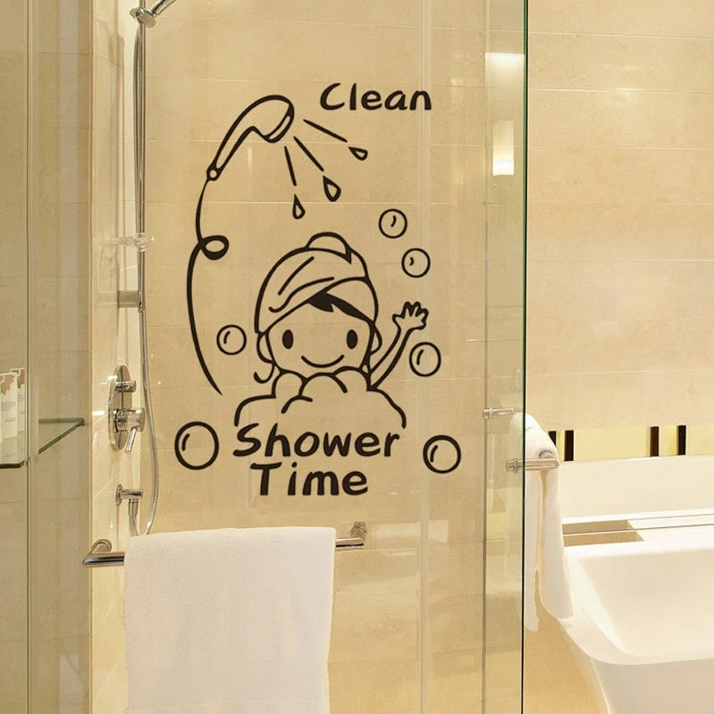 bathroom decor toilet sticker bagno salle de bain pegatinas naklejki PVC Material Bather pegatinas de pared muursticker vinilo