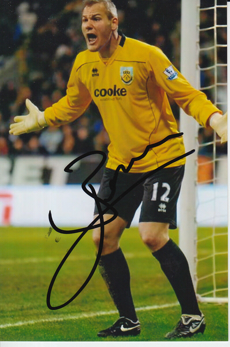 BURNLEY HAND SIGNED BRIAN JENSEN 6X4 Photo Poster painting 2.