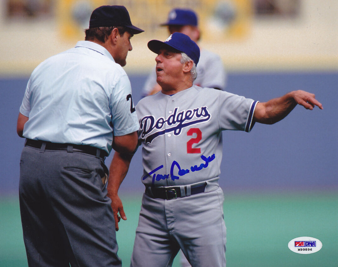 Tommy Lasorda SIGNED 8x10 Photo Poster painting Los Angeles Dodgers PSA/DNA AUTOGRAPHED