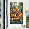 Diamond Painting-DIY Full Round Drill Fox Family(70*40 CM)