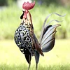 Large iron rooster - Decorative rooster - Metal garden animals - Ornament for the garden and terrace