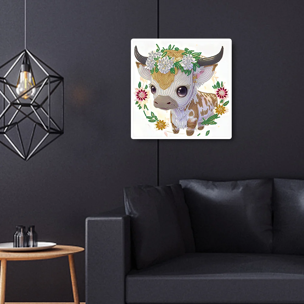 Diamond Painting - Partial Special Shaped Drill - Cattle(30*30cm)