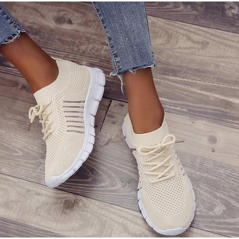 Womens Mesh Breathable Slip-on Orthopedic Bunion Corrector Sneakers - vzzhome