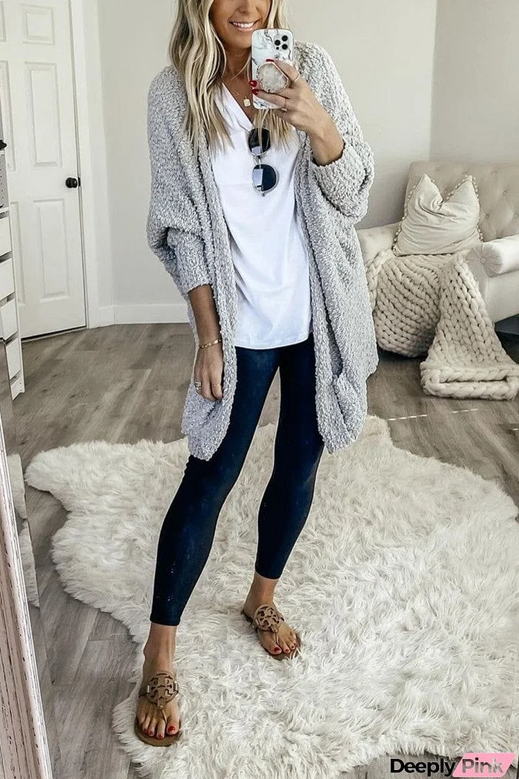 Casual Daily Solid Doll Sleeve Cardigan(5 Colors)