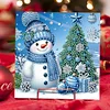 6pcs Diamond Painting Xmas Snowman Greeting Cards Congratulations Cards & Gifts