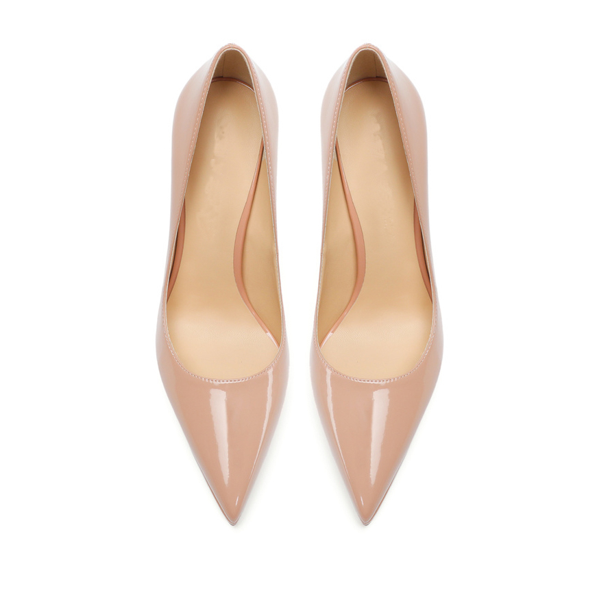 100mm Women Stiletto Mid Heel Close Pointed Toe Dress Shoes-MERUMOTE