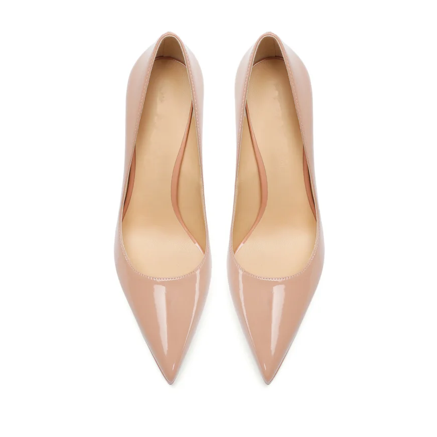 100mm Women Stiletto Mid Heel Close Pointed Toe Dress Shoes-MERUMOTE