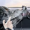 12V/24V Car Cooling Fan USB Suction Cup Windshield Desk Fan 3 Speeds Auto Cooler