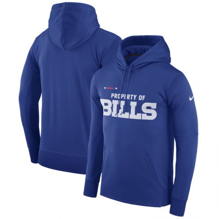 Men's Buffalo Bills  Royal Sideline Property Of Performance Pullover Hoodie