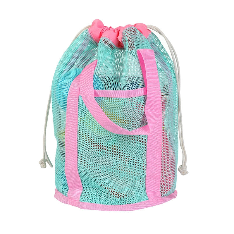 New Color Matching Children’s Toy Bag Shell Storage Bag Travel Beach Bag Hollow Transparent Beach Bag