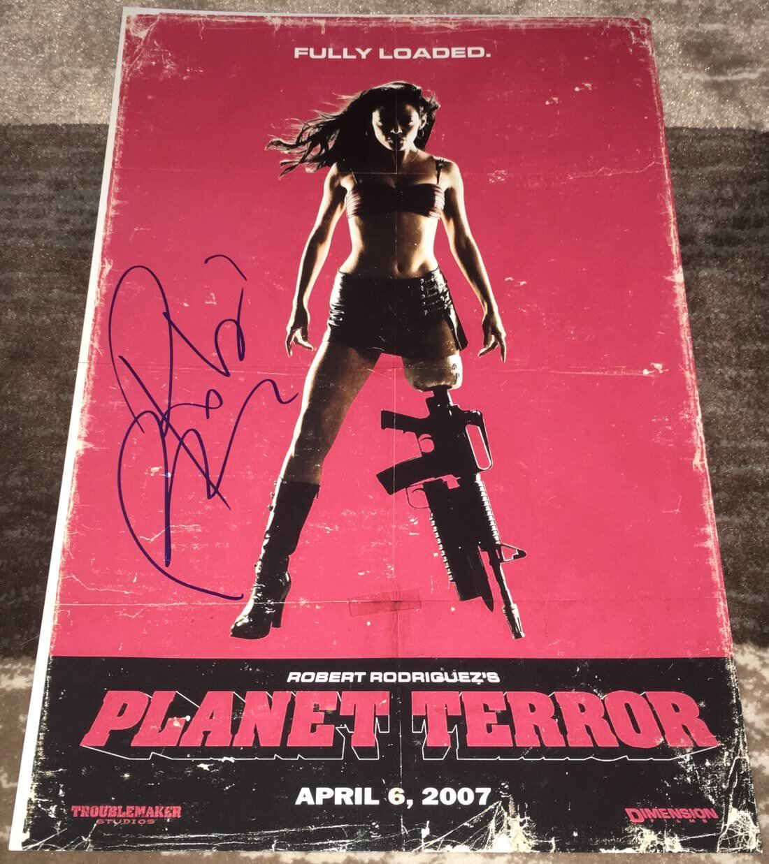 ROBERT RODRIGUEZ SIGNED GRINDHOUSE PLANET TERROR 12x18 POSTER w/EXACT PROOF