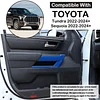 Aunginsy Car Inner Door Panel Strip Trim Cover Compatible with Toyota Tundra 2022+/Sequoia 2023+ Front Rear Door Handle Panel Decorative Cover Protector Accessories(Without Memory Seat Switch Hole)