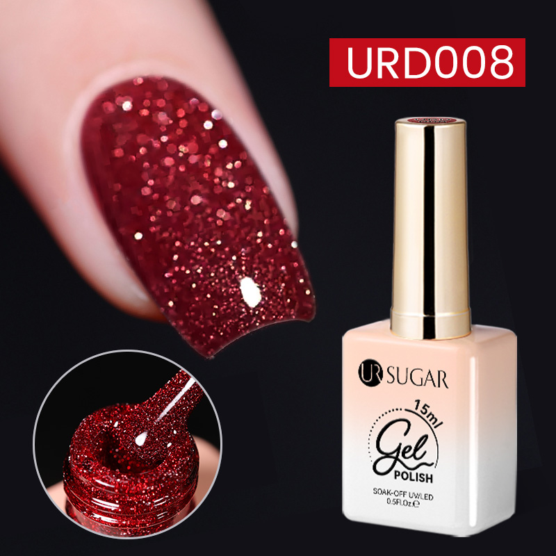 Needmkt UR SUGAR 15ml Champagne Water Light Cat Magnetic Gel Nail Polish Vernis Semi Permanent Soak Off Crystal Gel Polish For Nails