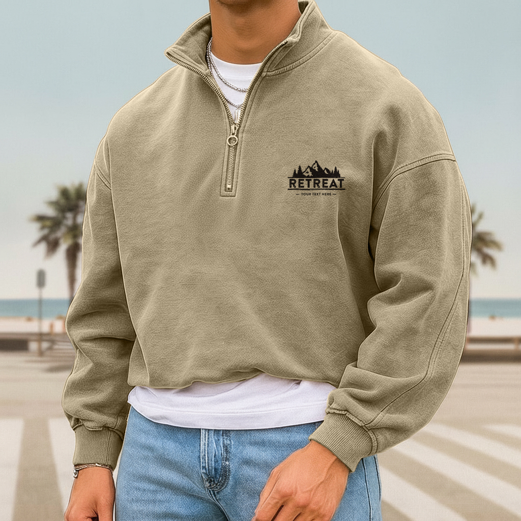 Tie-Dye Mountain Sunset Sweatshirt - Perfect for Casual Outdoorsy Vibes