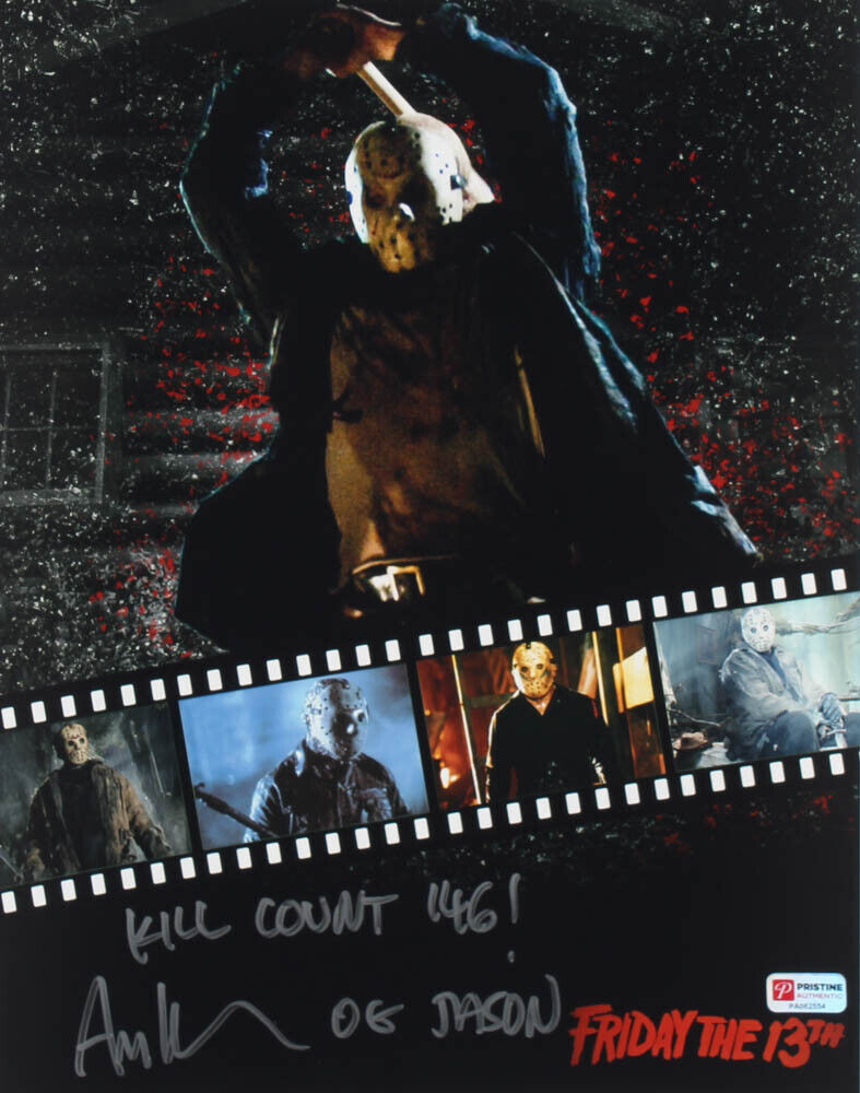 KILL COUNT 146 Friday The 13th OG Jason Ari Lehman Signed 11x14 Photo Poster painting Poster COA