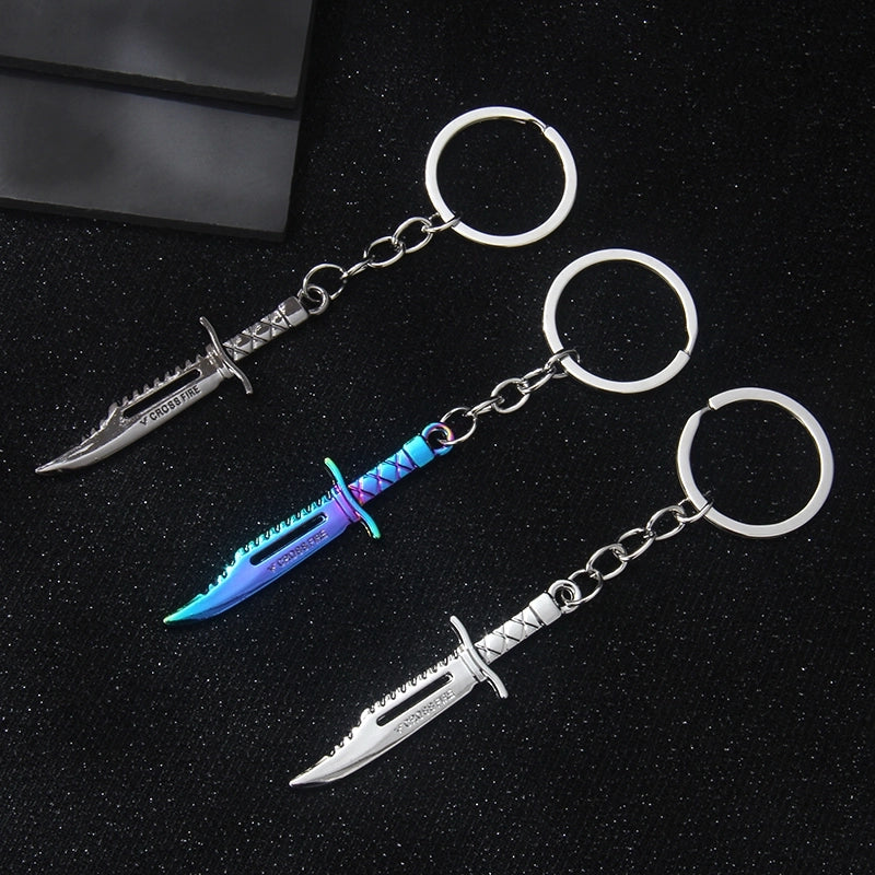 Retro Punk Sword Alloy Unisex Keychain