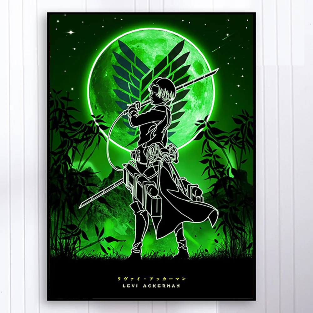 Full Round Diamond Painting 35*50cm - Attack On Titan - Silhouette