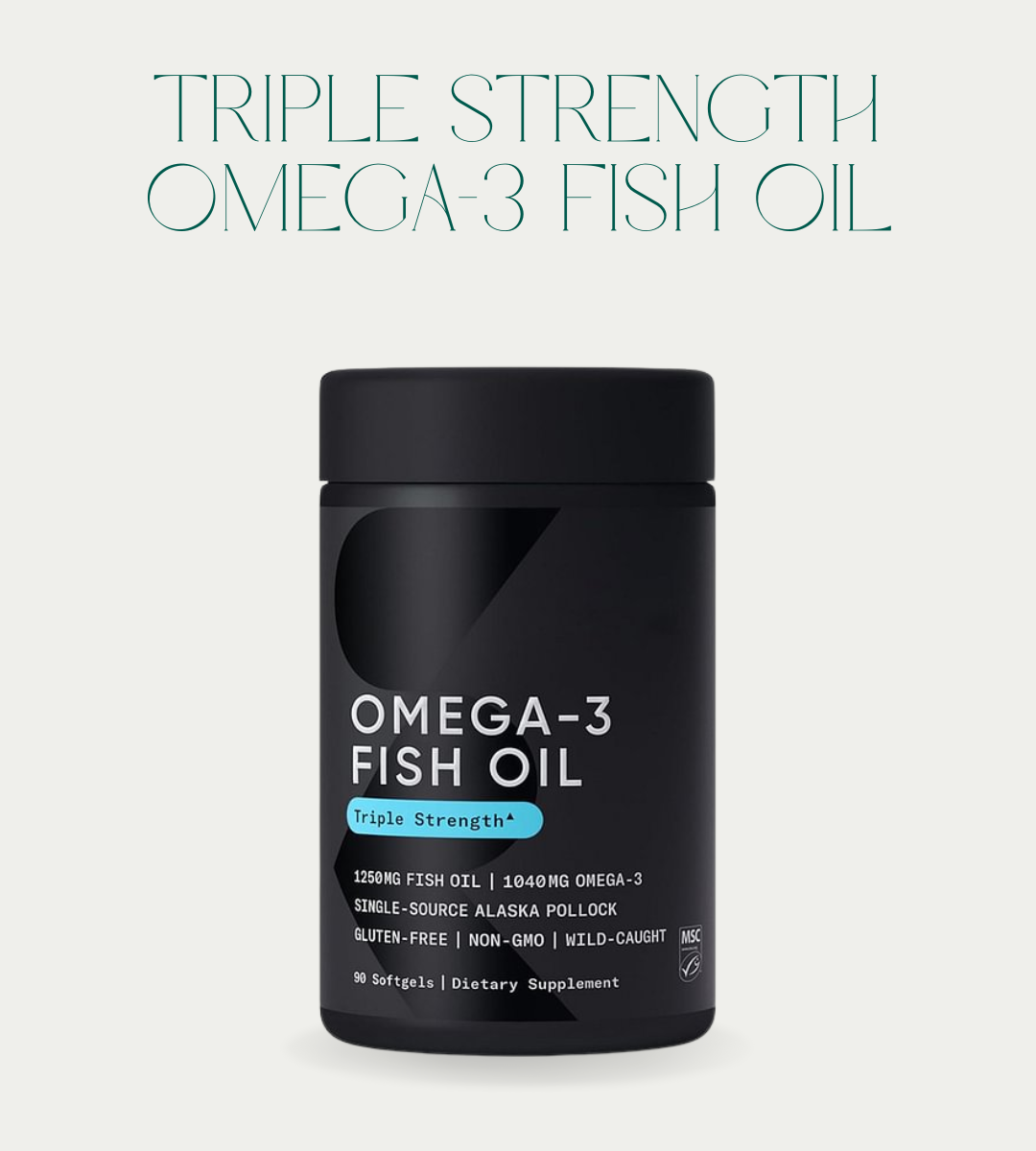 Triple Strength Omega-3 Fish Oil – 1250mg