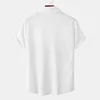 2022 Summer hot sale Men's Solid Color Double Pocket Comfortable Casual shirts