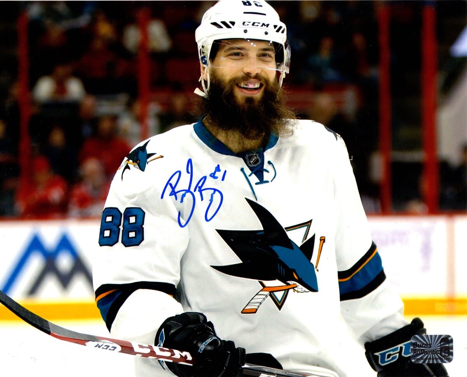 Brent Burns signed 8x10 Photo Poster painting NHL San Jose Sharks Brent Burns Player Hologram