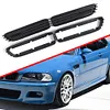 Black 1 Pair Side Grill Grille Fender Vents Replacement for BMW E46 M3 2001-2006