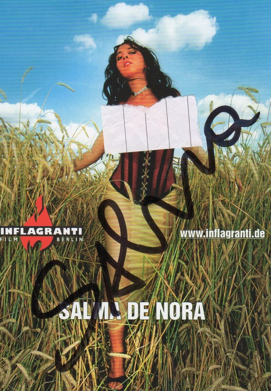 SALMA DE NORA AUTOGRAPH, SPANISH PORNO ACTRESS