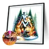 (50*50cm)Christmas House - Full Round Drill Diamond Painting