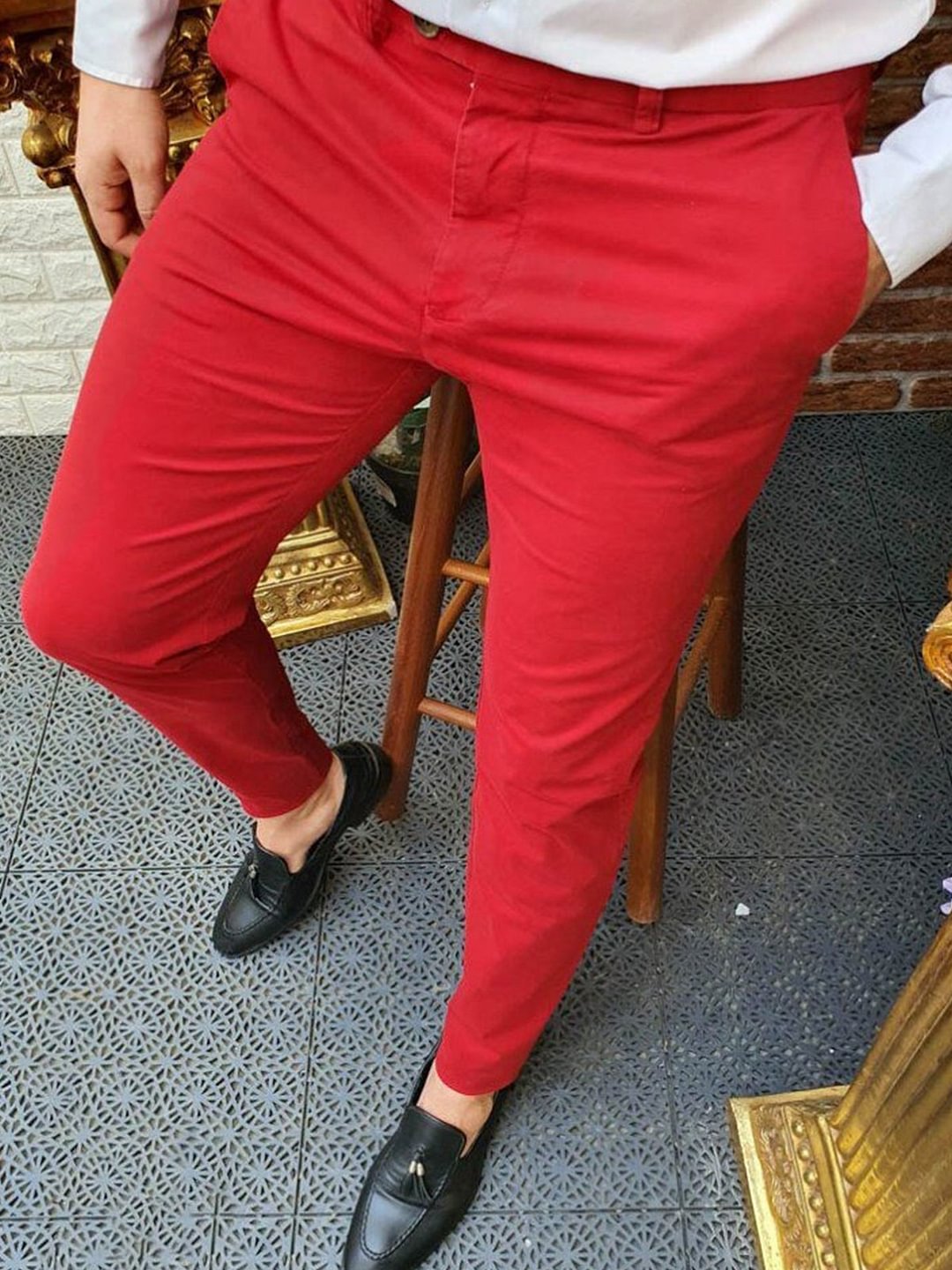 Men's Solid Color Casual Pants