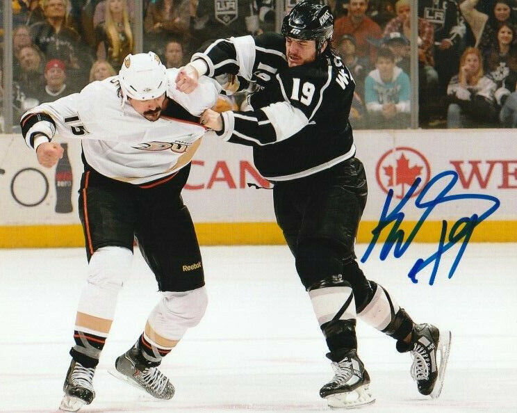 AWESOME KEVIN WESTGARTH SIGNED LOS ANGELES LA KINGS HOCKEY FIGHT 8x10 Photo Poster painting #2