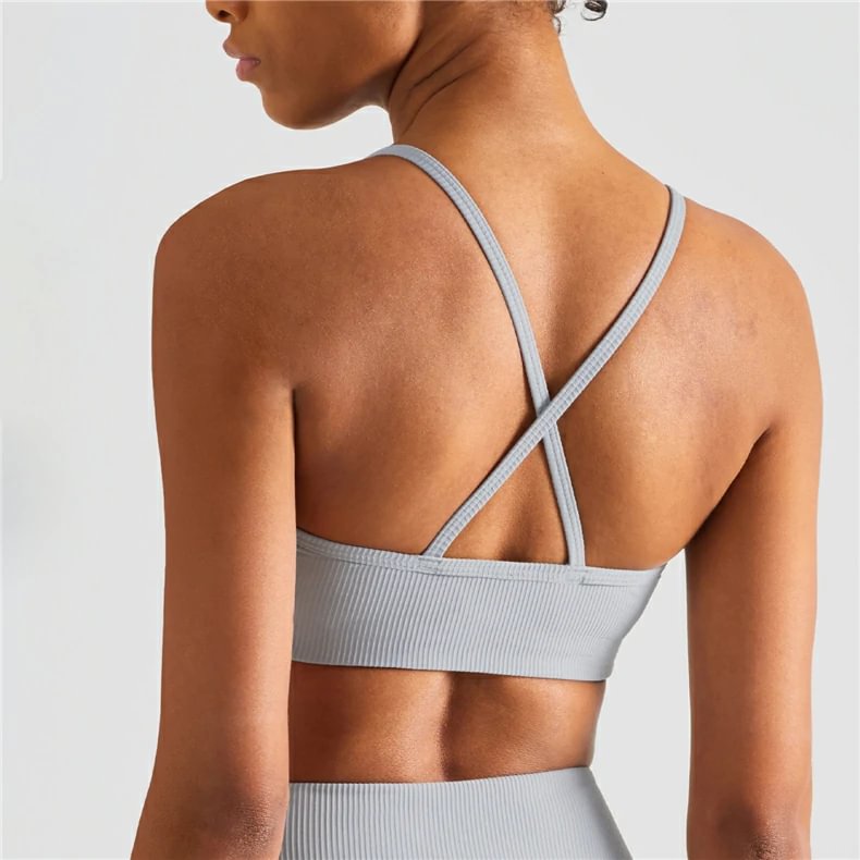 Rhino Gray sports bra medium at Hergymclothing sportswear online shop