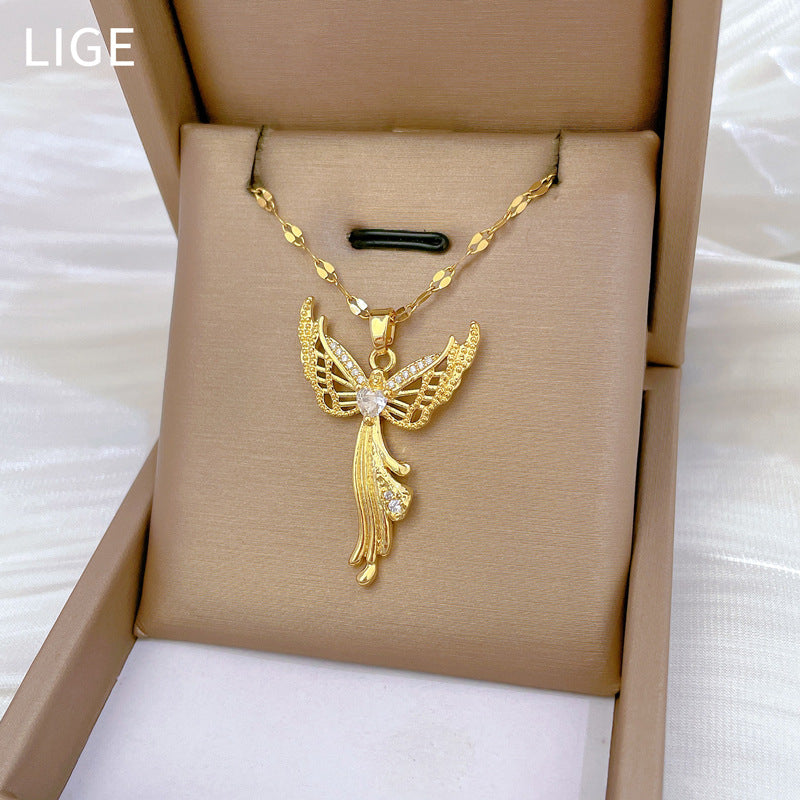 Moon Geometric Stainless Steel Stainless Steel Necklaces