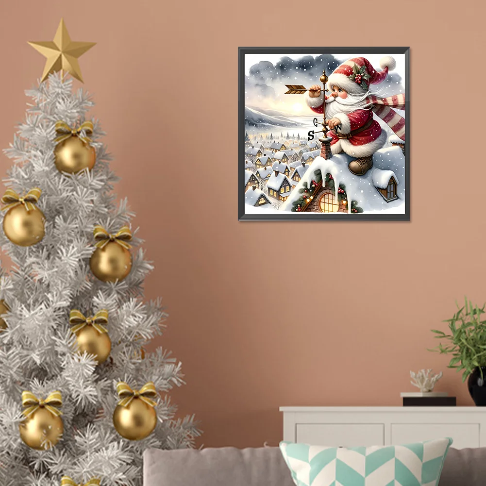 Diamond Painting - Full Round Drill - Christmas Gnome(Canvas|30*30cm)