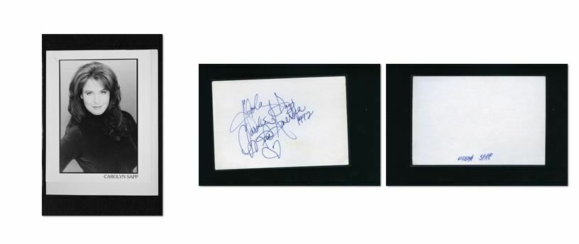 Carolyn Sapp - Signed Autograph and Headshot Photo Poster painting set - Miss America '92