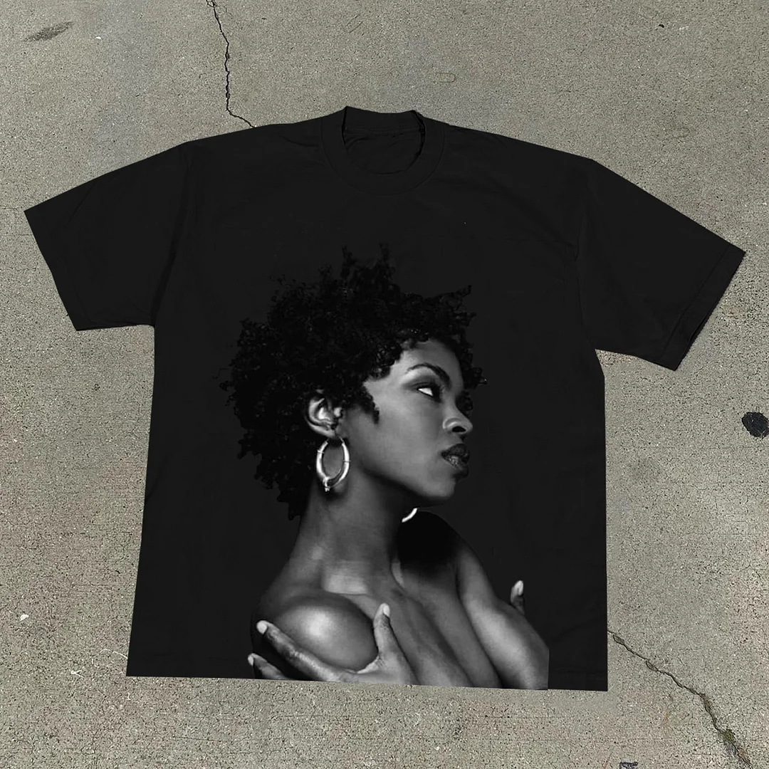 Fashion Lauryn Hill Print Short Sleeve T-Shirt