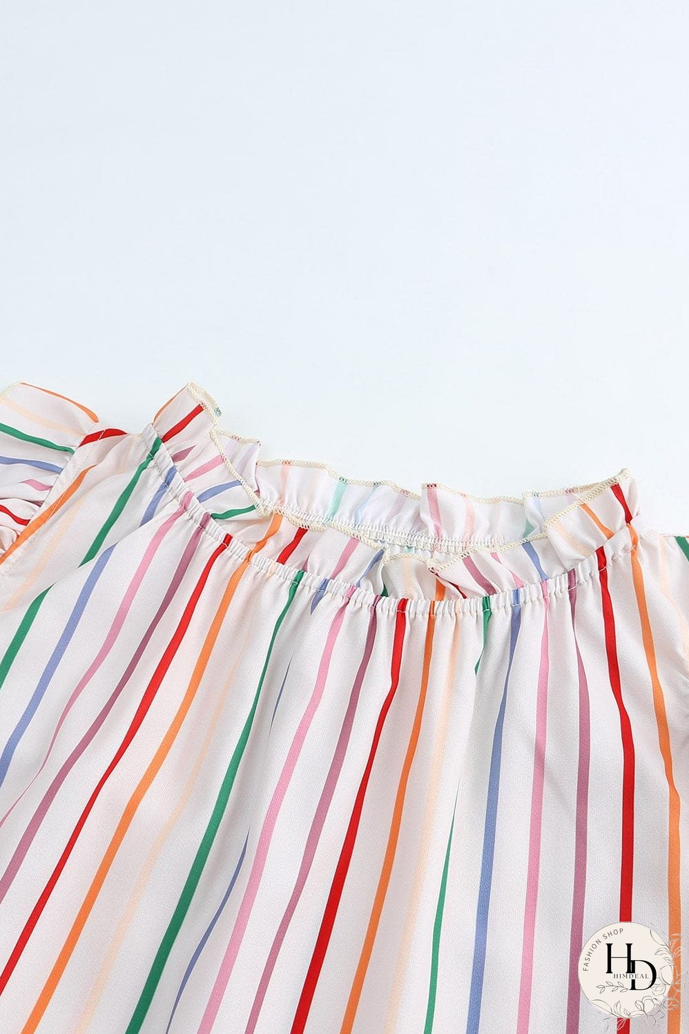 Summer Chic Striped Ruffle Sleeve Tank Top