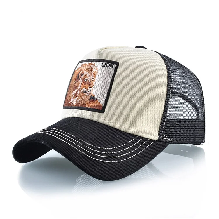 TQMSMY TopBaseball Cap With Embroidery Lion Patch Snapback Hip Hop Trucker Caps Men Women Four Seasons Visor Hat DHSZ