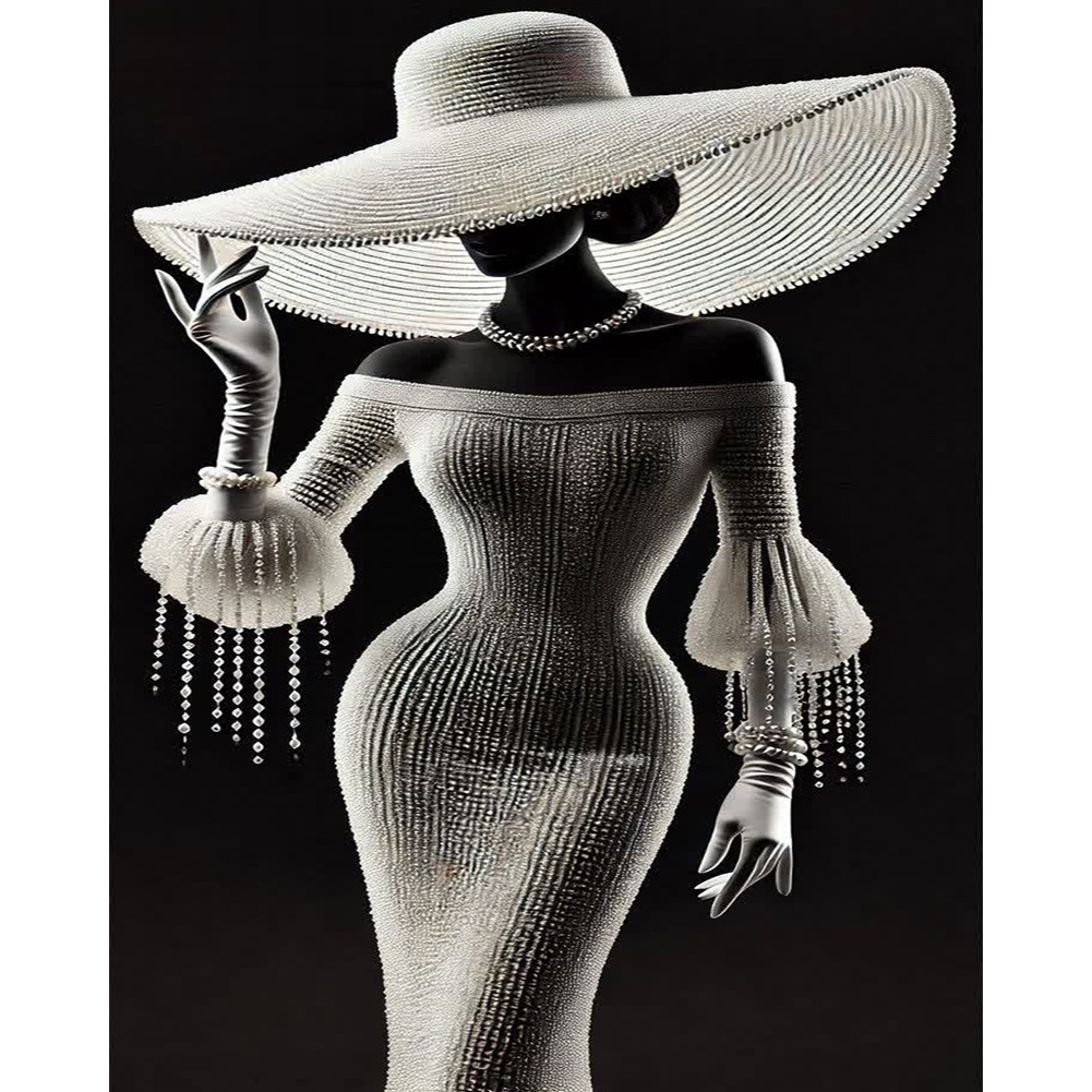 Lady 40*50cm(canvas) full round drill diamond painting