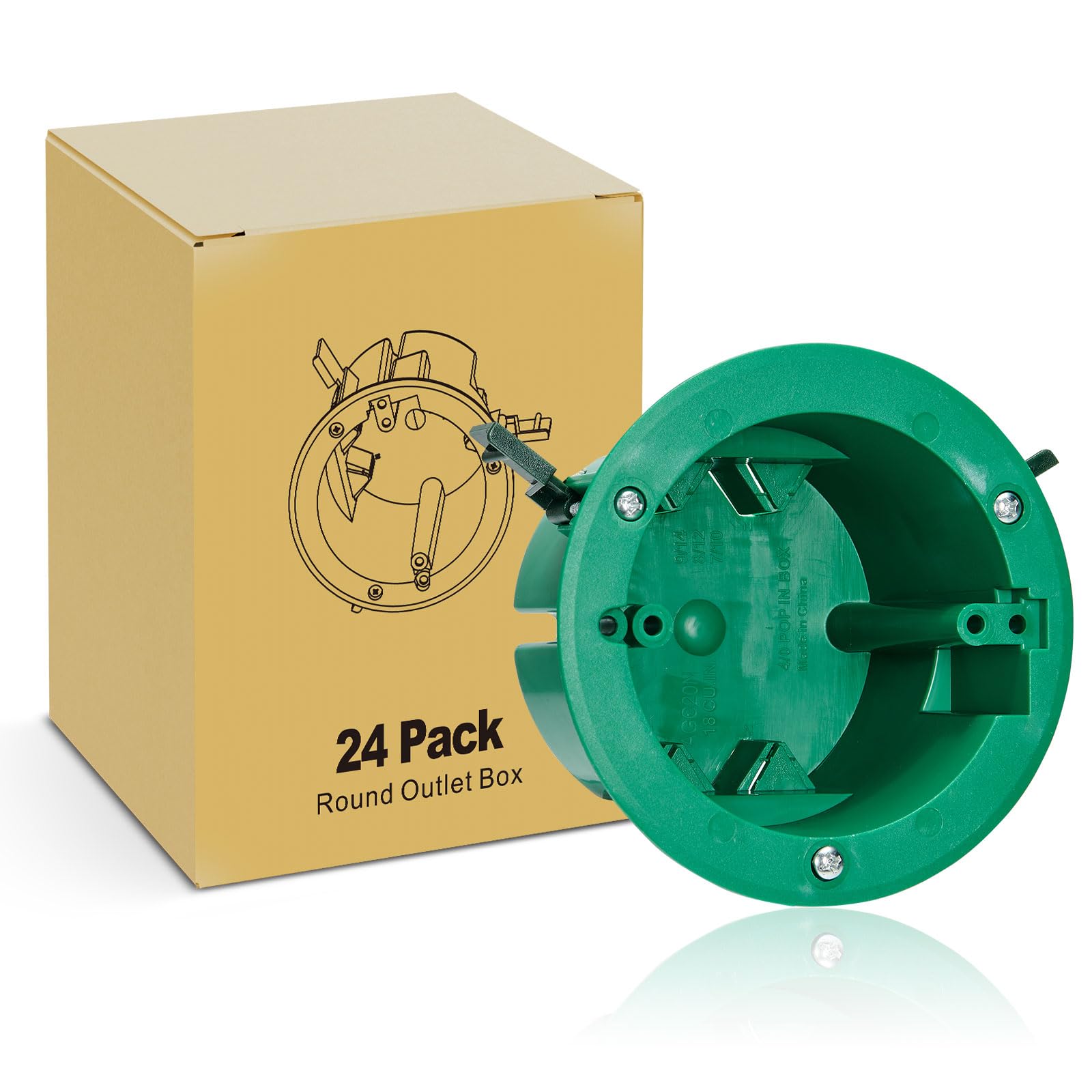 24 Pack Round Electrical Box Old Work Ceiling Box