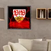 Wasser Fußball VfB Stuttgart - Rund Diamant Malerei - 40*40CM